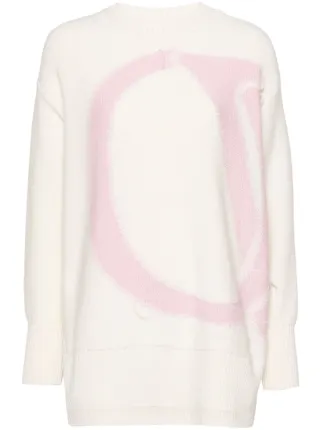 Intarsia-knit Logo Jumpers