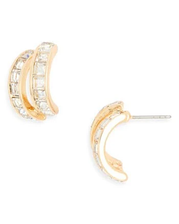 Nordstrom Women's Crystal Double Huggie Hoop Earrings