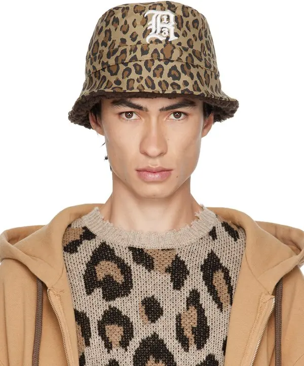 Beige Leopard Bucket Hat