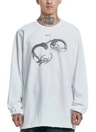 Tribal AJO Handcuffs Long Sleeves T-Shirt [WHITE] (M)
