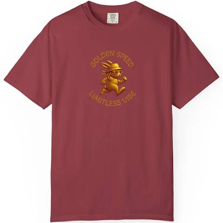 Golden Speed Limitless Vibe Gold Bunny Streetwear Run Your Own Race T