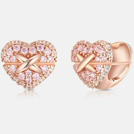 "METROCITY JEWELRY Cuore Sterling Silver Earrings" by W Concept