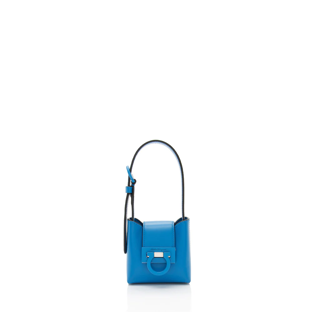 Salvatore Ferragamo Leather Gancio Trifolio Mini Top Handle