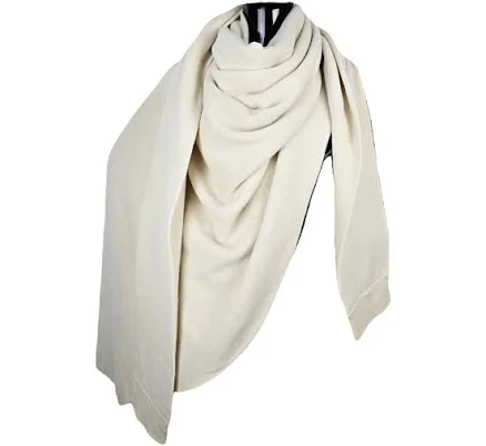 Lemaire Wool Yak Blend Asymmetric Scarf Cream