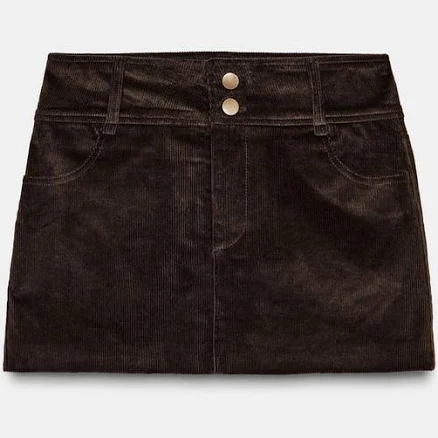 Zara Women's Corduroy Mini Skirt