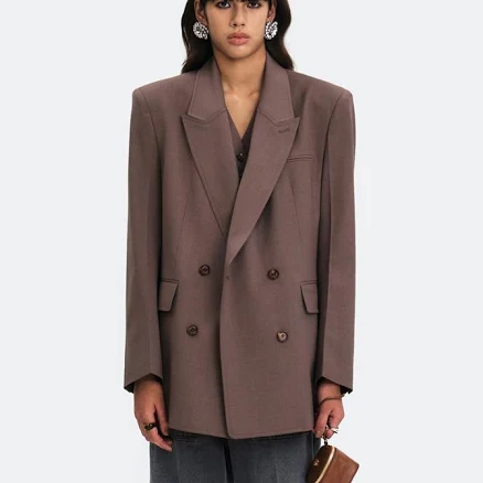 "GABRIEL LEE OVERSIZED TAILORED PEAKED-COLLAR BLAZER" by W Concept