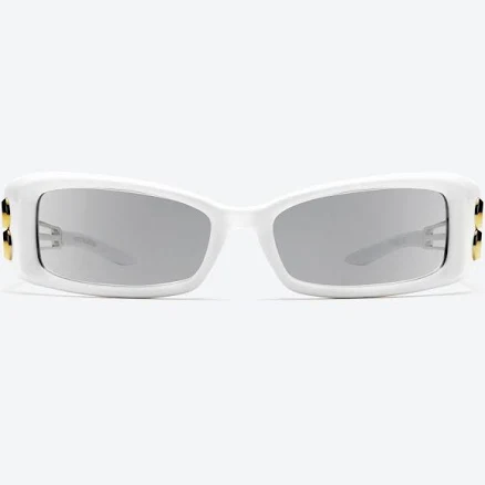 Gentle Monster Wire Lip Structured Square Sunglasses Mixed Materials