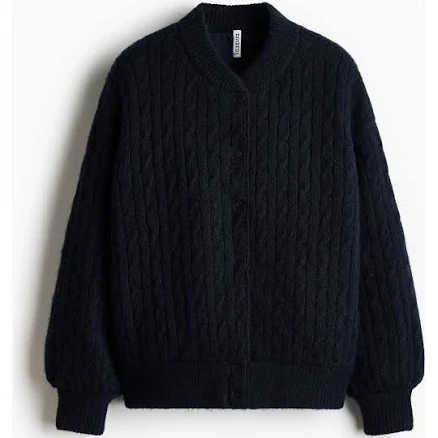 H&M Women's Cable-knit Bomber Jacket