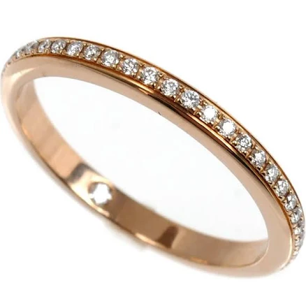 BVLGARI Bulgari 18KPG Pink Gold Roma Amor Ring 361057 Diamond 49 1.9g Women's