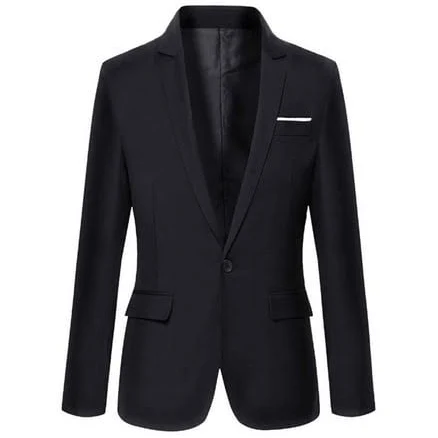 Anineo Boys Two Button Suit Jacket with Patch Pockets