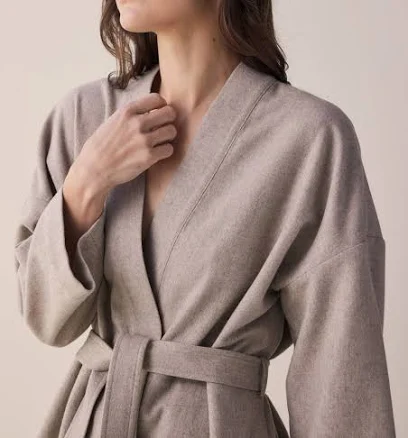 Wool Tie waist Robe Jacket