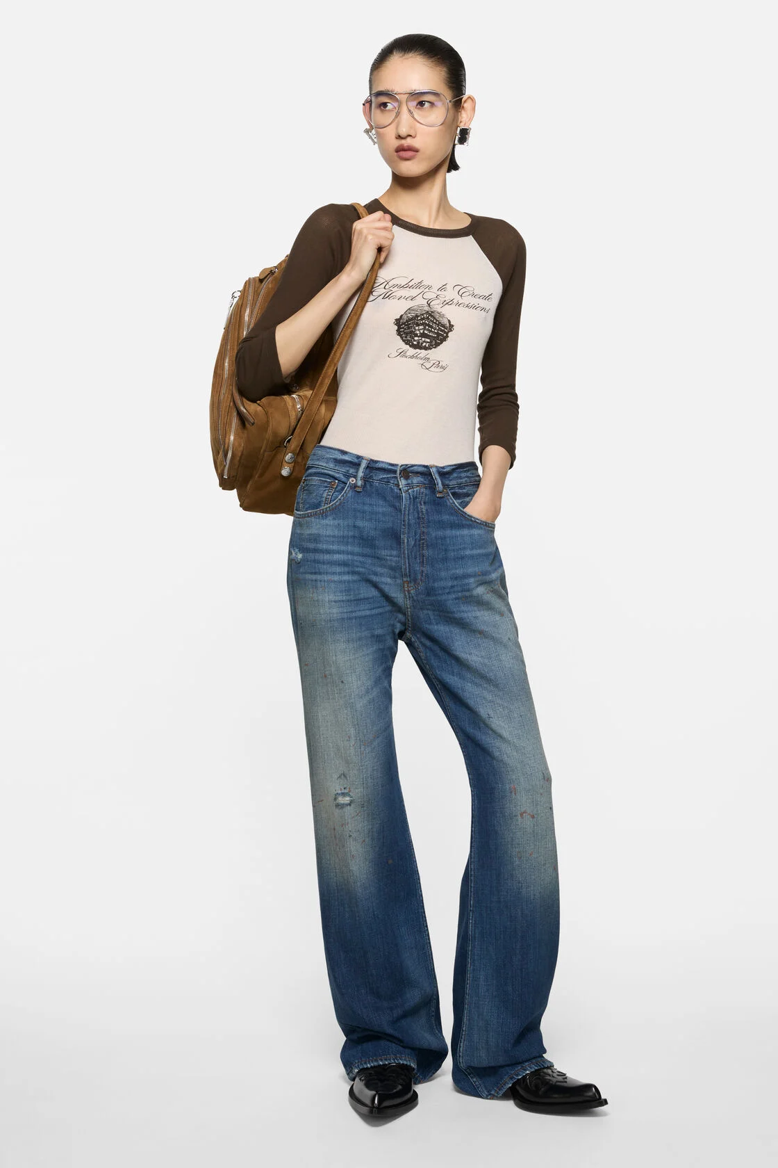 Blue Regular Bootcut Fit Jeans