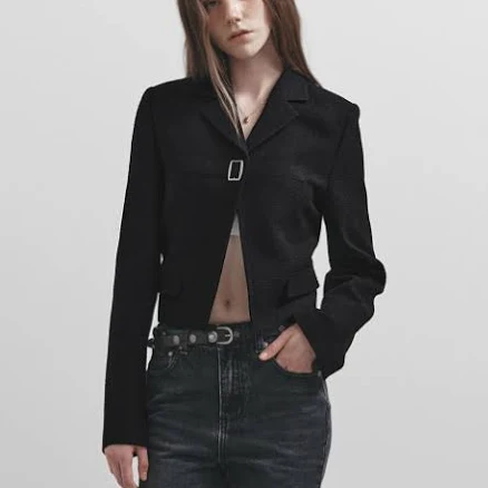 RAIVE Tweed Buckle Crop Jacket