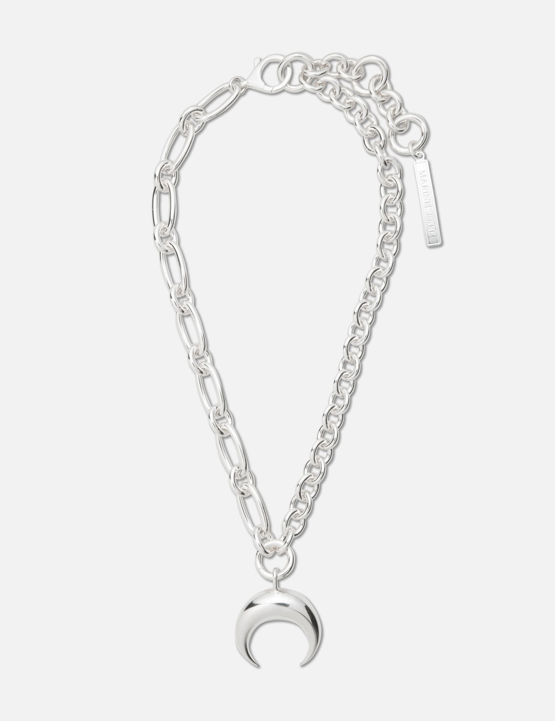 REGENERATED TIN MOON CHARMS NECKLACE