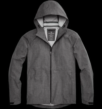 Mack Weldon Stormchaser Rain Jacket Mens Large Waterproof Gray Hooded