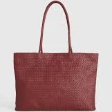 Italian Leather Handwoven Tote