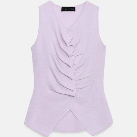 Zara Ruffled Knit Top
