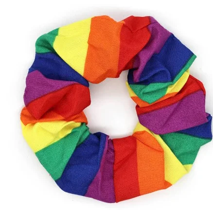 Pride Rainbow Stripes Hair Scrunchie