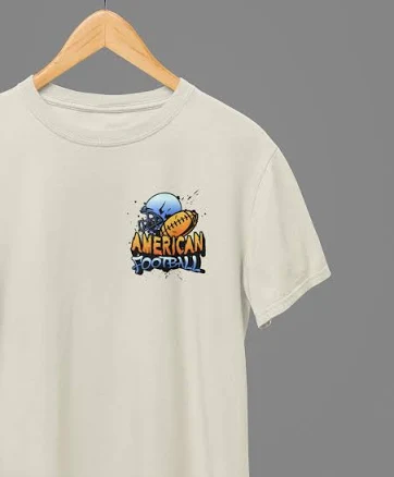 American Football Minimal Chest Logo Tee