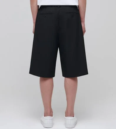 musinsastandard LIGHTWEIGHT WIDE DRAWSTRING ELASTIC WAIST HALF SLACKS