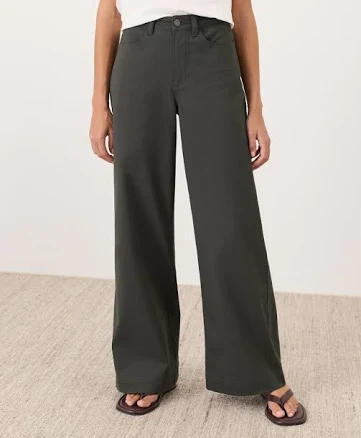 Pact Women's Organic Cotton Stretch Twill Wide Leg Pants