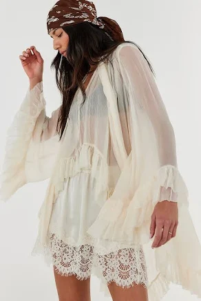Free People Women's Full Sleeve Frill Top