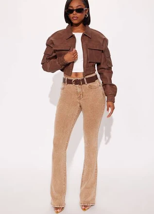Fashion Nova Women's Highly Motivated Mid Rise Bootcut Jeans