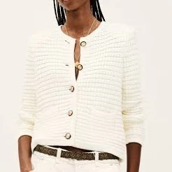 ba&sh - Cardigan Gaspard for Woman - Off-white - Cotton- Size L
