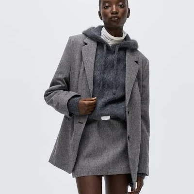H&M Ladies Melange Long Blazer