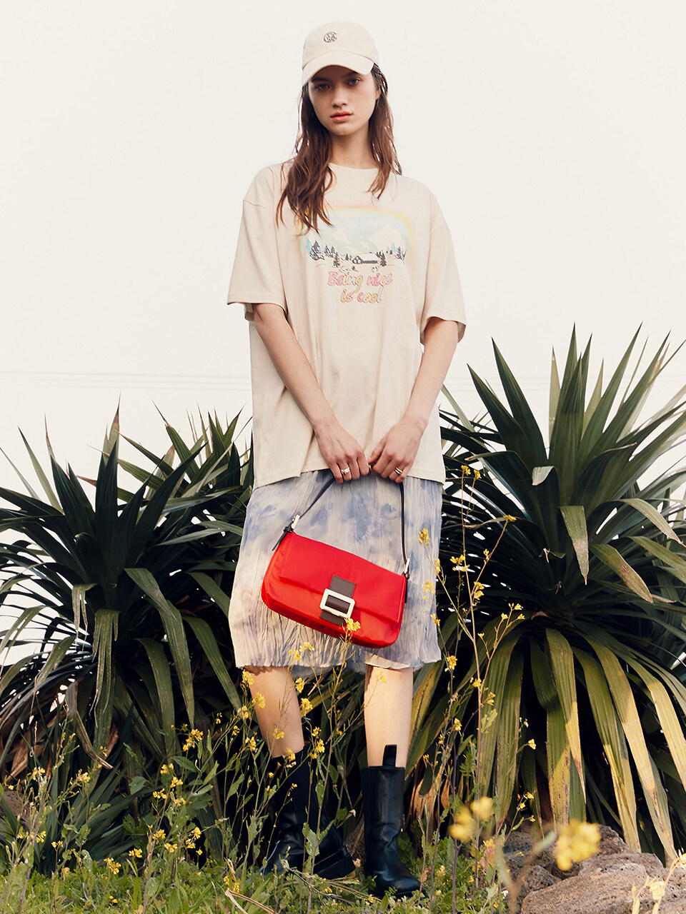 Oversized Drawing Print T-Shirt