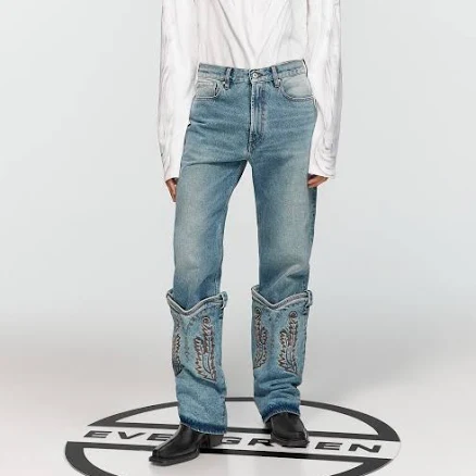 Y/project Evergreen Mini Cowboy Cuff Jeans Shopped From Japan