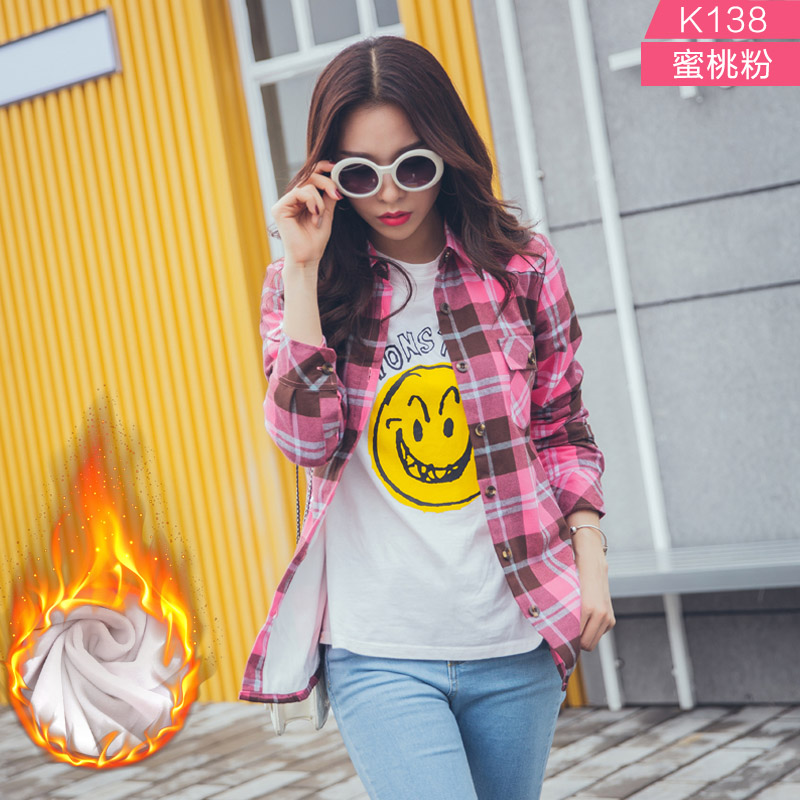 클래식 롱타입 여성체크셔츠 노랑 벨벳 미들 보온 코트