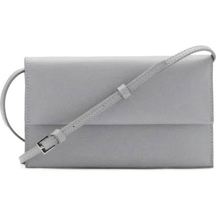 MANGO Women's Faux Leather Crossbody Bag with Flap