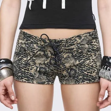 Minga London Snake Print Hot Pants