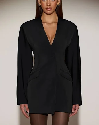 Oh Polly Single-Breasted Blazer Mini Dress