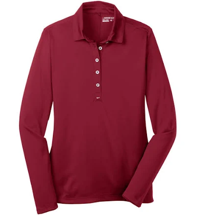 12ct. Team Nike Women's Varsity Red Dri-FIT Tech Long-Sleeve Polo