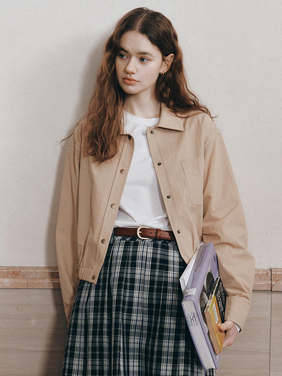 Blouson Jacket (Beige)