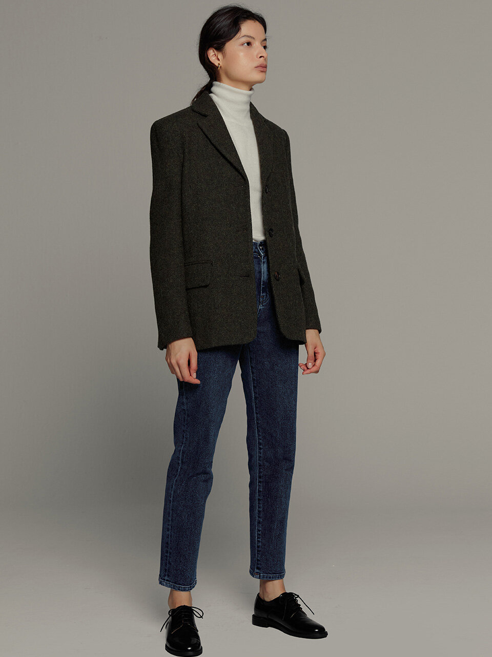 Three Button Jacket Khaki