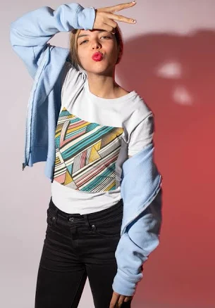 Retro 80s Streetwear Diagonal Flashback Tshirt