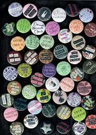 Handmade Slogan Badges 32mm - pins brooches buttons gothic witchy