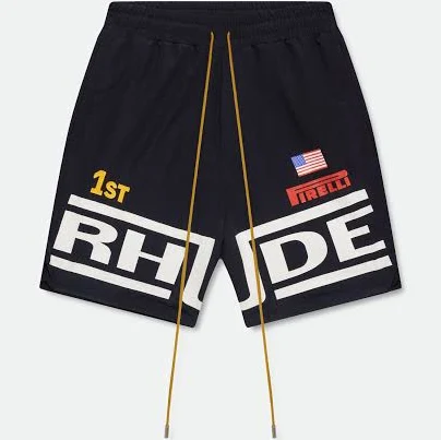 RHUDE CHAMPIONS LOGO SHORTS