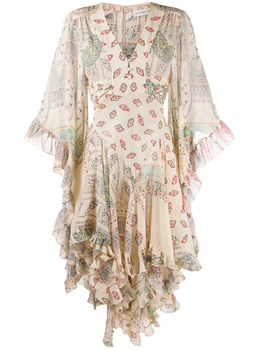 Flared Wide-Sleeves Dress
