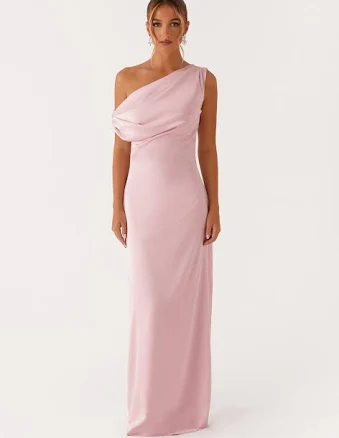 Heart of Glass Satin Maxi Dress