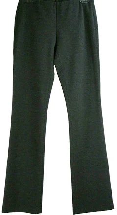 Eileen Fisher Viscose Ponte Slim Bootcut Pants Charcoal Melange Sz 4