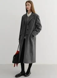 [Exclusive] Essential Cashmere Single Coat Melange Grey