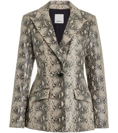 Simkhai Women's Snake-Print Single-Breasted Blazer