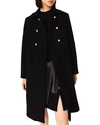 Maje Women's Long Double-Breasted Wool-Blend Coat