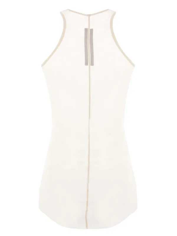 Fine-ribbed Longline Tank Top