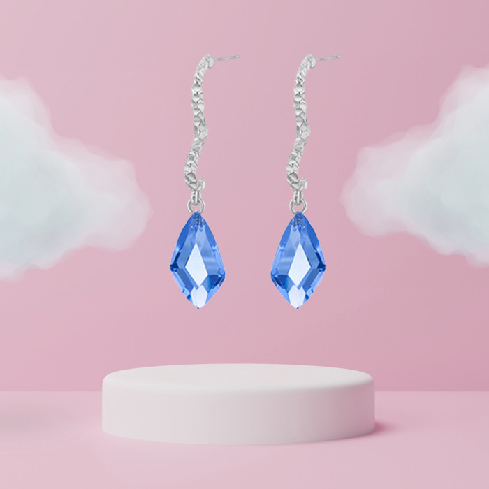 [티아라 지연 착용] meteorite wave earrings