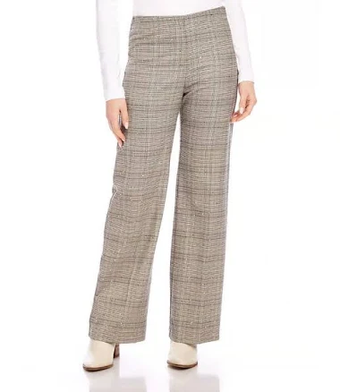 Karen Kane Women's Sequin Plaid Straight-Leg Pants